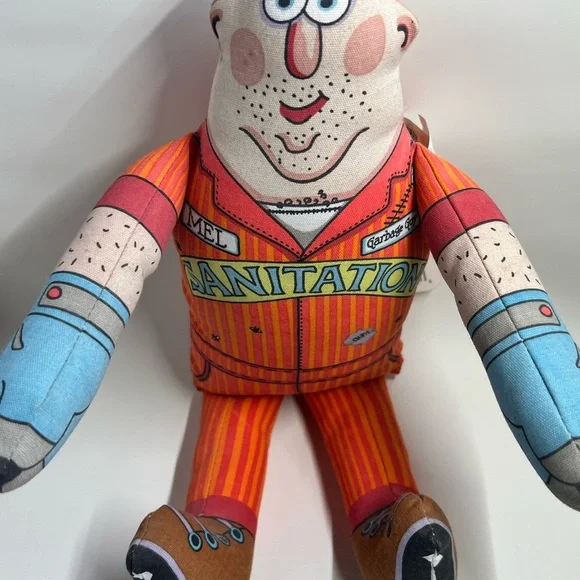 Colorful Sanitation Worker Plush Toy For Dogs - Picture 3 of 5